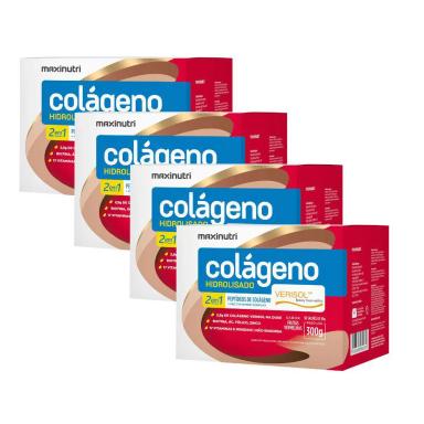 4X COLáGENO HIDROLISADO 2 EM 1 VERISOL (4X 30 SACHêS) - MAXINUTRI