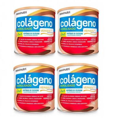 4X COLáGENO HIDROLISADO 2 EM 1 VERISOL (4X 250GR) - MAXINUTRI