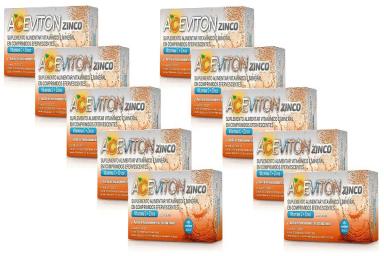 KIT 10UNI ACEVITON ZINCO + VIT C 10 COMP. EFERV. - CIMED