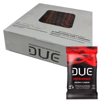 PRESERVATIVOS MORANGO DISPLAY COM 144UNI - DUE