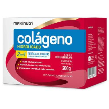 COLáGENO HIDROLISADO 2 EM 1 C/ 30 SACHêS - MAXINUTRI