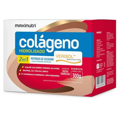 COLáGENO HIDROLISADO 2 EM 1 VERISOL C/ 30 SACHêS - MAXINUTRI