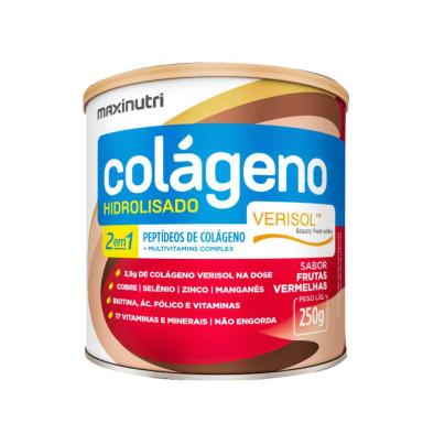 COLáGENO HIDROLISADO 2 EM 1 VERISOL 250GR - MAXINUTRI UVA Verde
