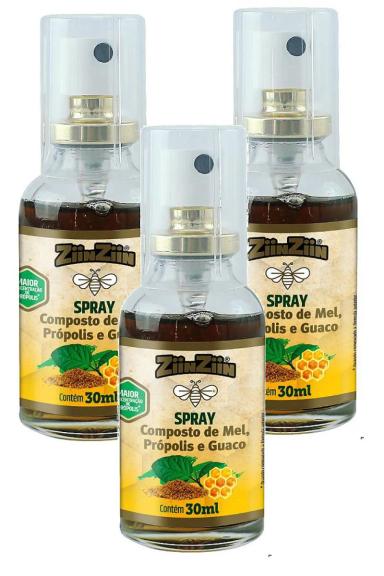 KIT 3UNI SPRAY GUACO E PRóPOLIS 30ML - ZIINZIIN