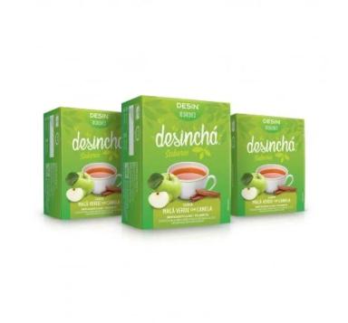 KIT 3UNI DESINCHá 10 SACHêS MAçA VERDE/CANELA