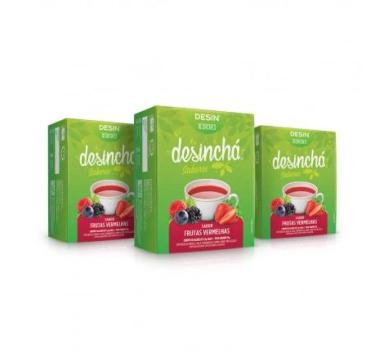KIT 3UNI DESINCHá 10 SACHêS FRUTAS VERMELHAS