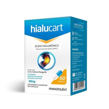 HIALUCART ÁCIDO HIALURôNICO APM 80MG 60 CáPSULAS - MAXINUTRI