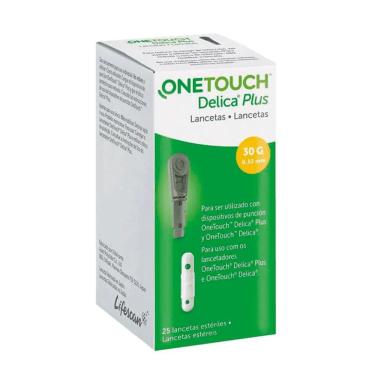 LANCETAS ONE TOUCH DELICIA PLUS COM 25 LIFESCAN - ONE TOUCH