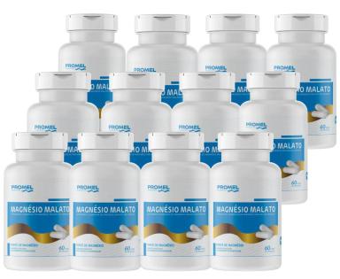 12X MAGNéSIO MALATO PROMEL 60 CAPSULAS DE 500MG