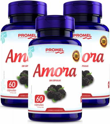KIT COM 3 AMORAS PROMEL 60 CAPSULAS DE 510MG