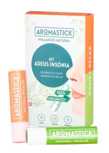KIT ADEUS INSôNIA (INALADOR RELAX + INALADOR CALM) AROMASTICK 8ML