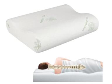 TRAVESSEIRO NASA CERVICAL ORTOPéDICO VISCOELáSTICO COM FIBRA DE BAMBU SLEEP 51CM X 34CM - RELAXMEDIC DR COLUNA