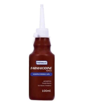 PVPI USO TóPICO AQUOSO 10% FARMAIODINE ALMOTOLIA - FARMAX