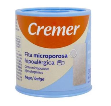 FITA MICROPOROSA HIPOALERGêNICA BEGE 5CM X 4,5 M - CREMER