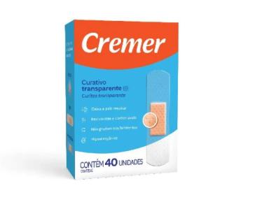 CURATIVO HIPOALERGêNICO TRANSPARENTE (CAIXA COM 40 UNIDADES) - CREMER