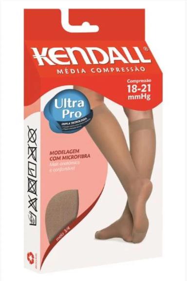 MEIA DE MéDIA COMPRESSãO 18-21 MMHG ULTRA PRó 3/4 COM PONTEIRA COR MEL TAMANHO M - KENDALL