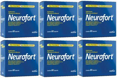 KIT COM 6 VITAMINAS NEUROFORT COGNIS 60CPS - ECOFITUS