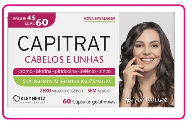 SUPLEMENTO VITAMINICO CAPITRAT CABELOS E UNHAS 60CPS – KLEY HERTZ