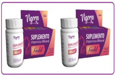 KIT COM 2 VITAMINA VIGORA PLUS GOLD 60 CáPSULAS - PRATI