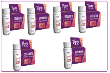 KIT COM 6 VITAMINA VIGORA PLUS GOLD 60 CáPSULAS - PRATI