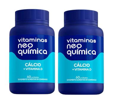 KIT 2 CáLCIO + VITAMINA D 60 CáPSULAS - NEO QUíMICA