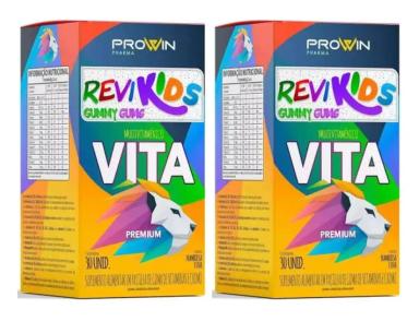 KIT 2 SUPLEMENTO ALIMENTAR REVIKIDS GUMMY 30 GOMAS - PROWIN
