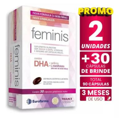 SUPLEMENTO FEMINIS 60 CáPSULAS + 30 CáPSULAS - EUROFARMA