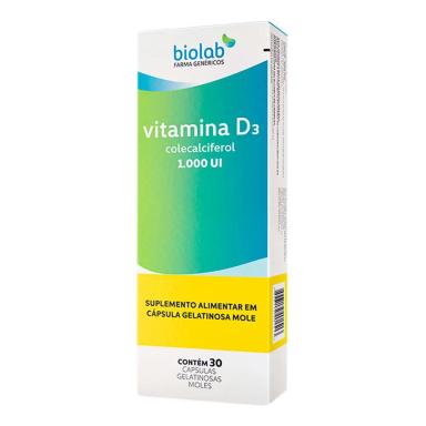 VITAMINA D3 1000UI 30 CáPSULAS - BIOLAB