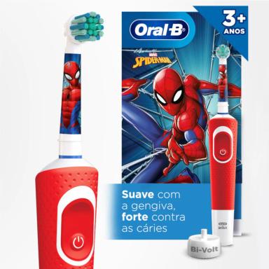 ESCOVA DENTAL ELéTRICA VITALITY INFANTIL HOMEM ARANHA ORAL-B