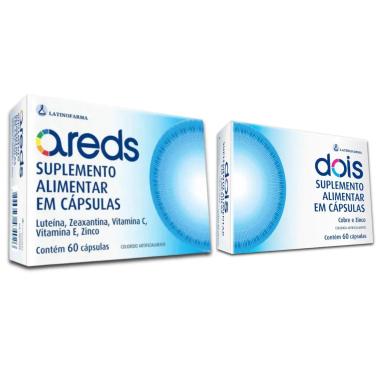 AREDS + DOIS KIT LATINOFARM ZINCO C/60 CáPSULAS CADA