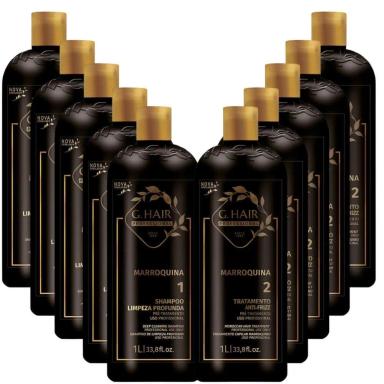 G.HAIR ESCOVA PROGRESSIVA MARROQUINA 5 KITS (2 X 1 LITRO)