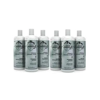 G.HAIR ESCOVA PROGRESSIVA ALEMÃ£ 4 KITS (3 X 1 LITRO)