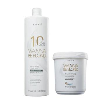 BRAÉ WANNA BE BLOND KIT PÃ³ DESCOLORANTE 500G + OXIDANTE 10 VOL. 900ML