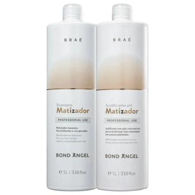 BRAÉ BOND ANGEL - SHAMPOO MATIZADOR 1000ML + ACIDIFICANTE 1000ML