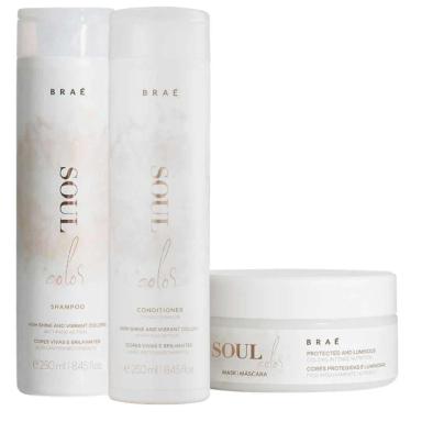 BRAÉ SOUL COLOR - SHAMPOO + CONDICIONADOR 250ML + MÁSCARA 200G