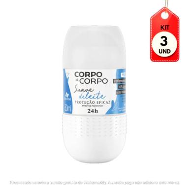 KIT C/03 DAVENE CORPO A CORPO SUAVE DESODORANTE ROLLON 50ML