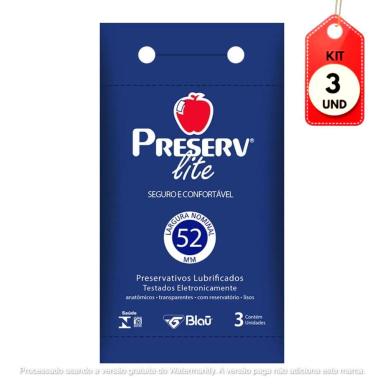 KIT C/03 PRESERV LITE PRESERVATIVO C/3