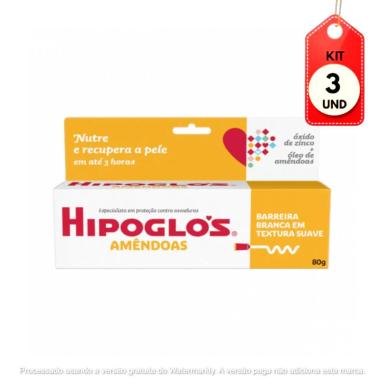 KIT C/03 JOHNSON'S HIPOGLóS POMADA AMêNDOAS 40G
