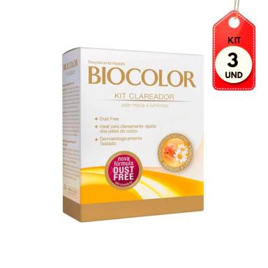 KIT C/03 BIOCOLOR KIT CLAREADOR DESCOLORANTE 20G