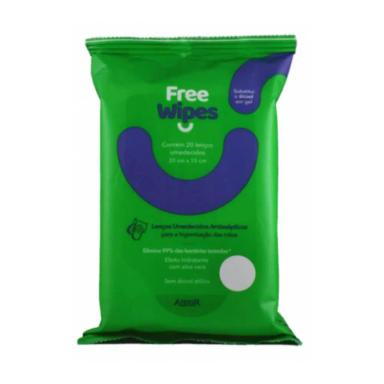 FREE WIPES HIGIENIZANTE LENçO UMEDECIDO C/20