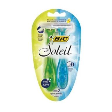 BIC SOLEIL FEMININO APARELHO VERDE/AZUL C/2
