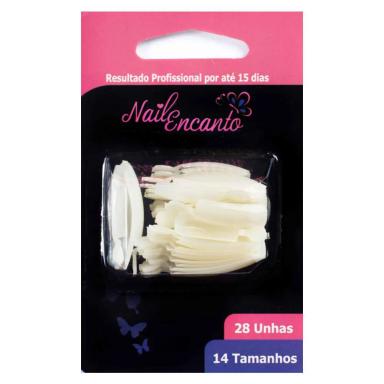NAIL UNHAS ARTIFICIAIS ENCANTO OVAL CARTELA C/ 28