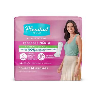 PLENITUD FEMME PROTETOR P/ INCONTINêNCIA MéDIO C/14