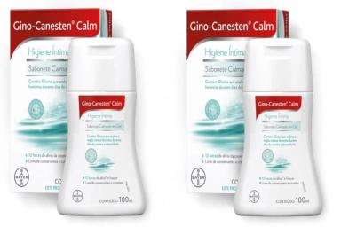 KIT 2UNI SABONETE ÍNTIMO GINO-CANESTEN CALM BAYER