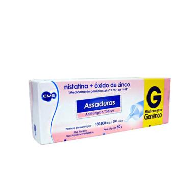 POMADA ASSADURA NISTATINA + ÓXIDO DE ZINCO 60G - EMS