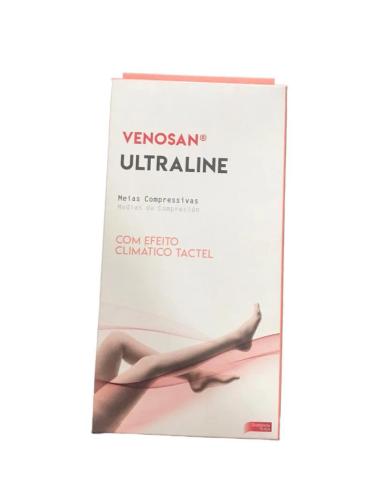 MEIA COMPRESSIVA 20-30 ULTRALINE 4000 -  7/8 AGH - Pé ABERTO - BEGE - VENOSAN P