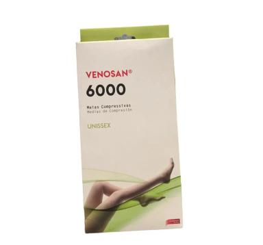 MEIA DE COMPRESSãO 6000 AD 20-30 Pé ABERTO BEGE VENOSAN G
