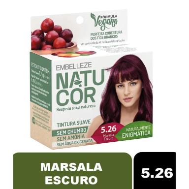 TINTURA NATUCOR COR:5.26 MARSALA ESCURO