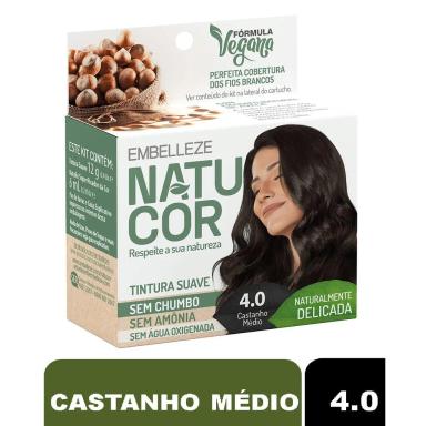TINTURA NATUCOR COR:4.0 CASTANHO MEDIO