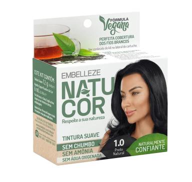 TINTURA NATUCOR COR:1.0 CHA PRETO NATURAL